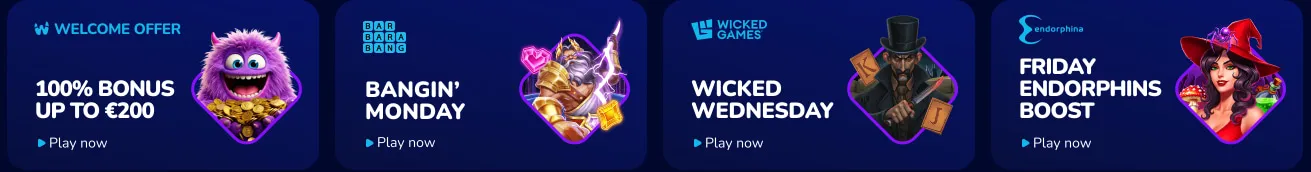 Pelitarjonta WeezyBet-kasinossa Pelitarjonta WeezyBet-kasinossa